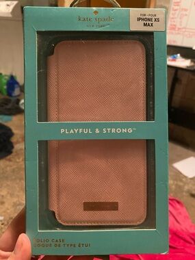 kate spade Rose Pink Folio Phone Case for iPhone XS Max